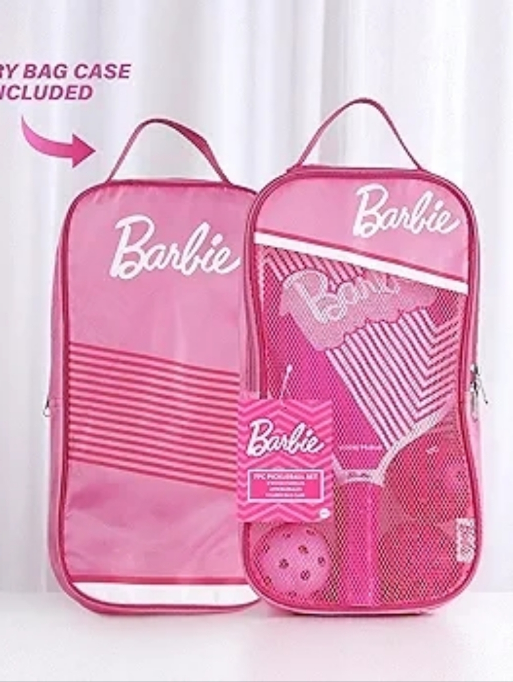 Barbie Wooden 7-Piece Pickleball Bundle - Picture 2 of 9